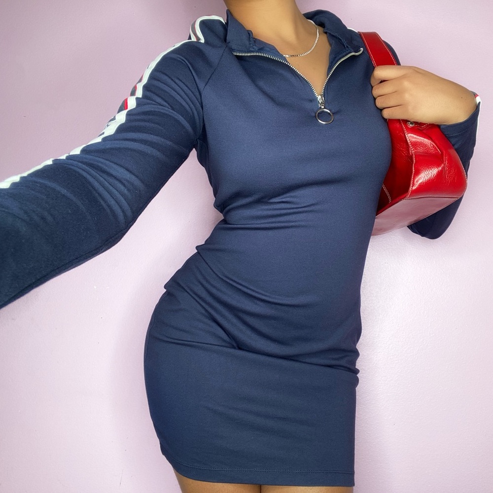 H&M RED WHITE AND BLUE BodyCon Dress